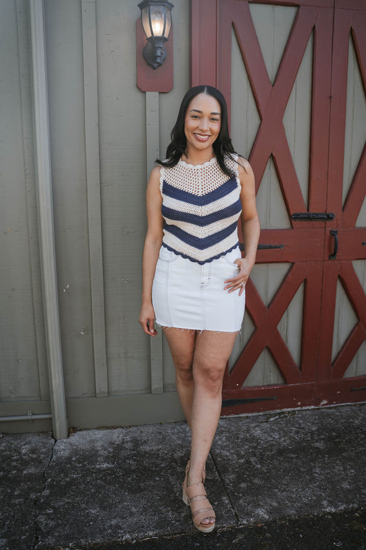 Nautical Crochet Top