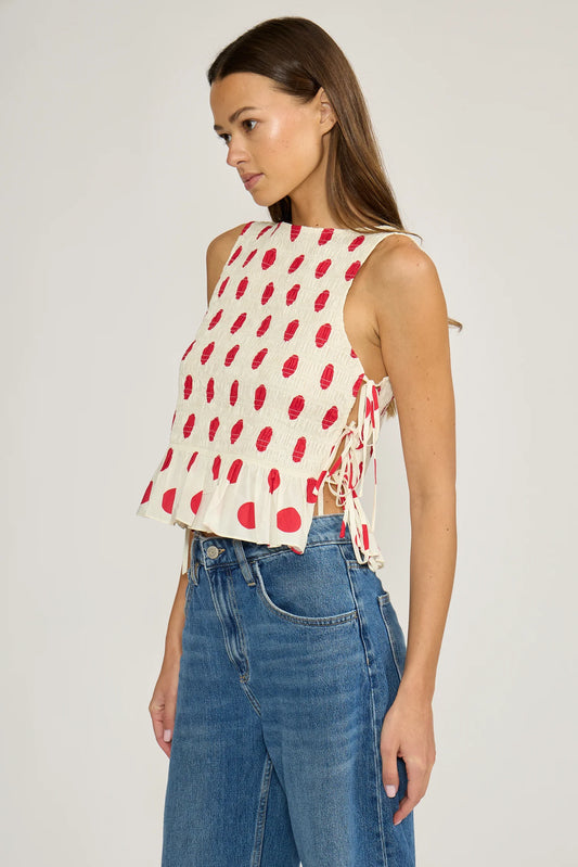 Maeve Polka Dot Top