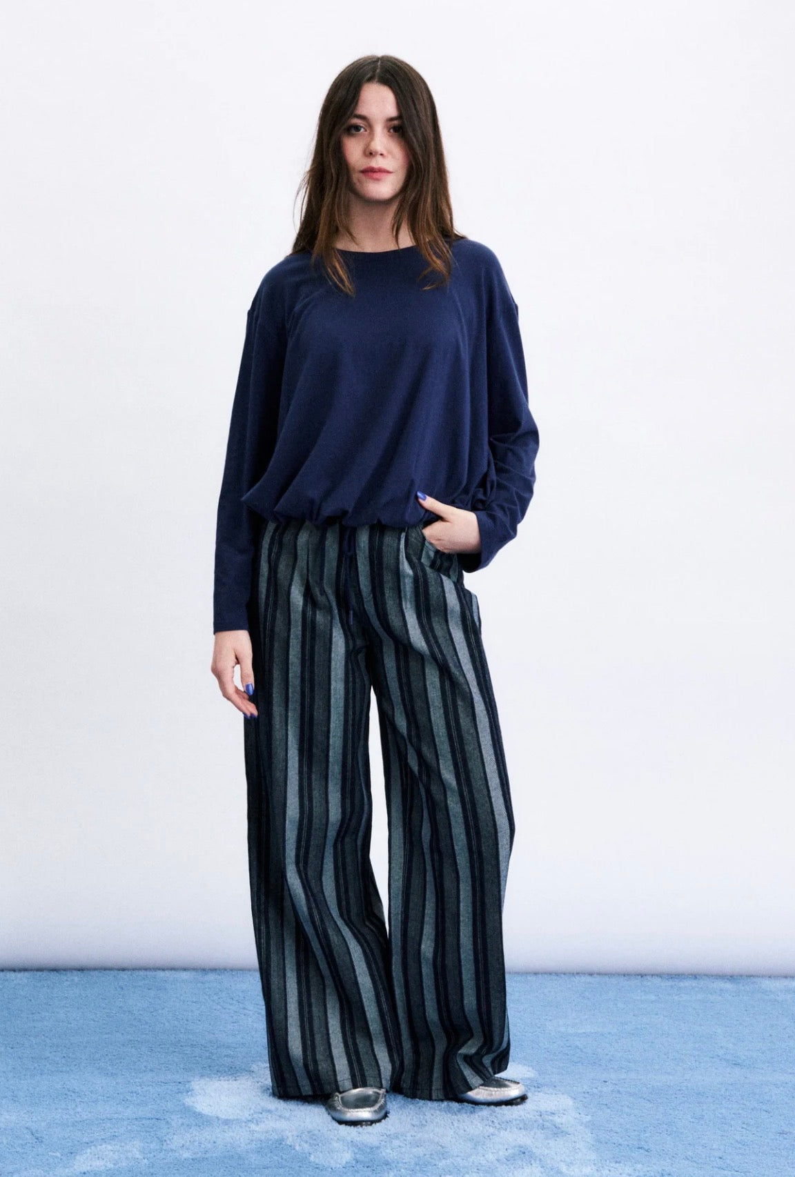 Haneul Navy Blue Top