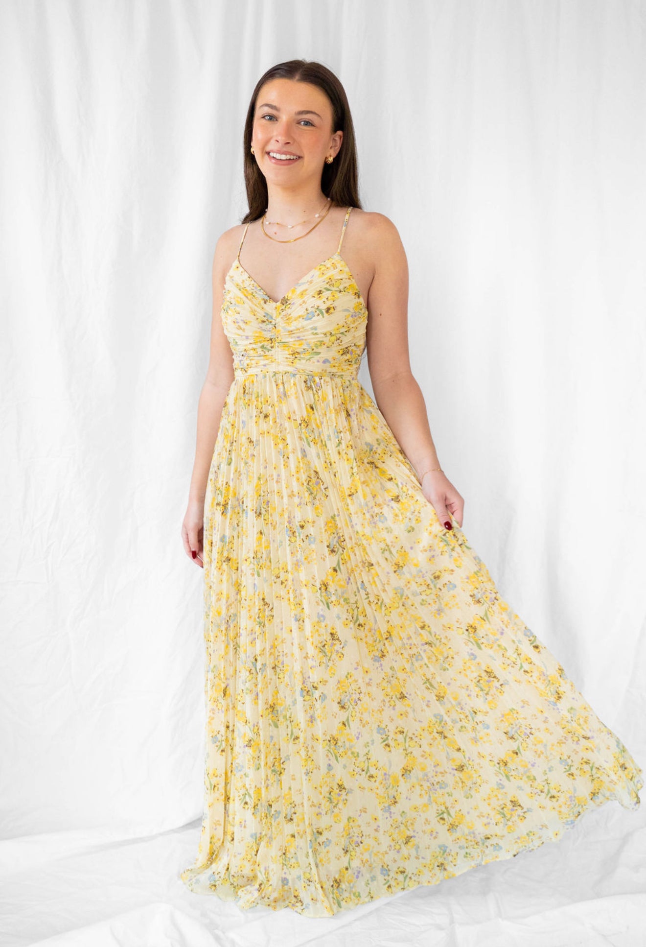 Rose Pleated Dress