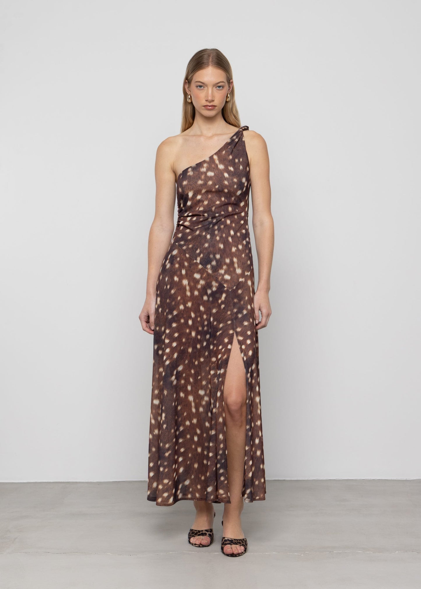 Doe One-Shoulder Twist Maxi Dress