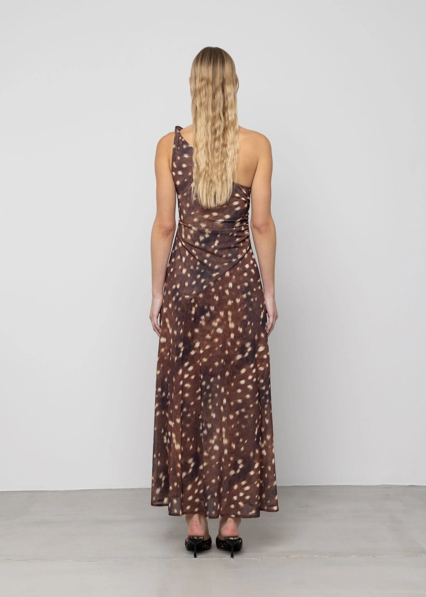 Doe One-Shoulder Twist Maxi Dress