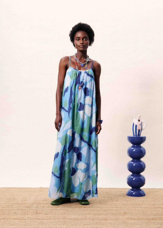 Andaman Dress Blue Water Lily