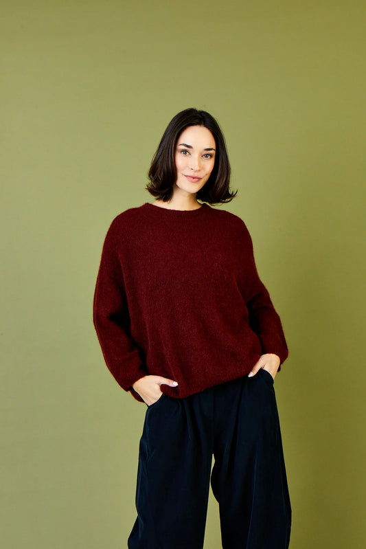 Jenny Baby Alpaca Boxy Knit Sweater