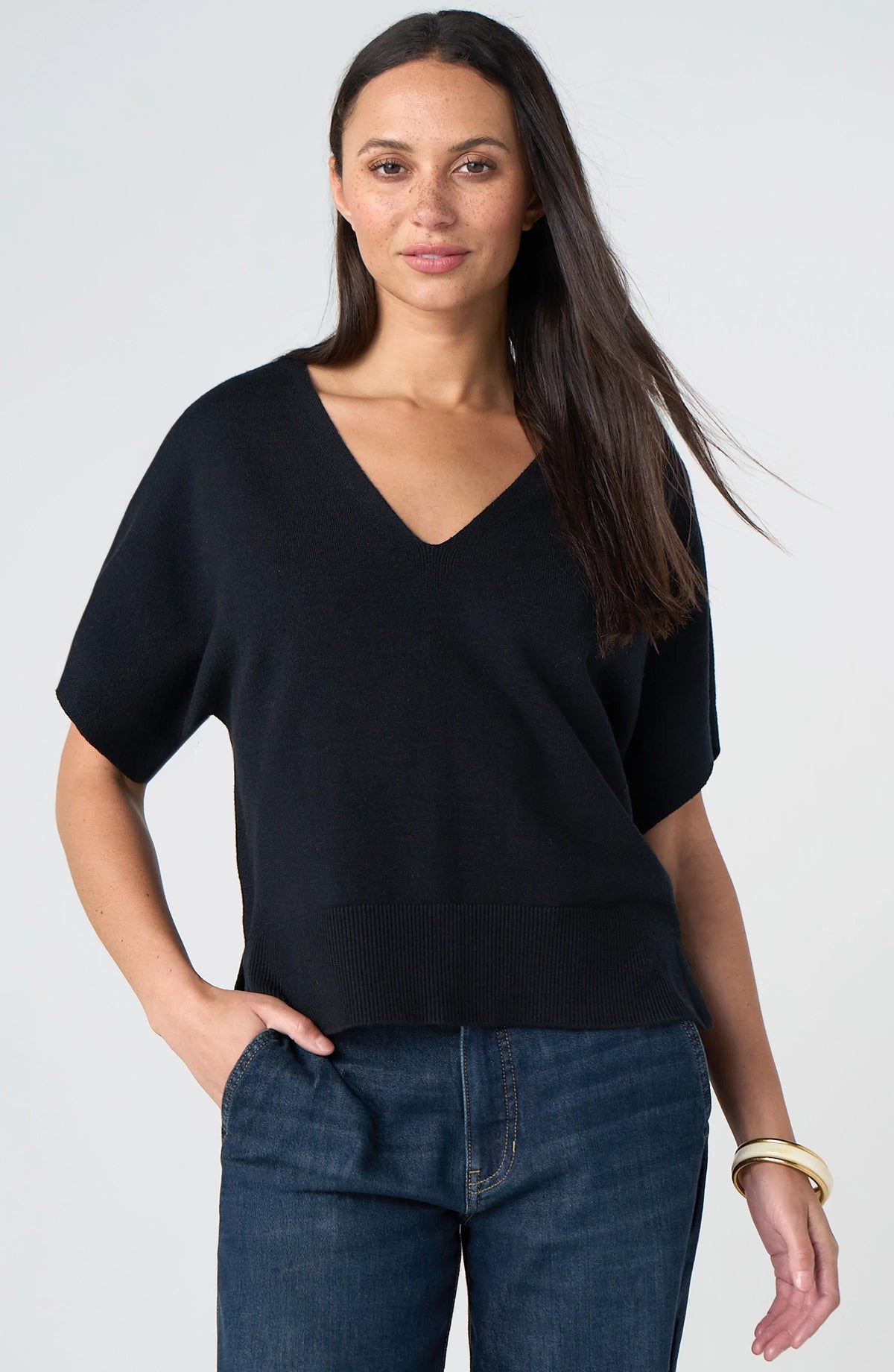 V-Neck Dolman Pullover
