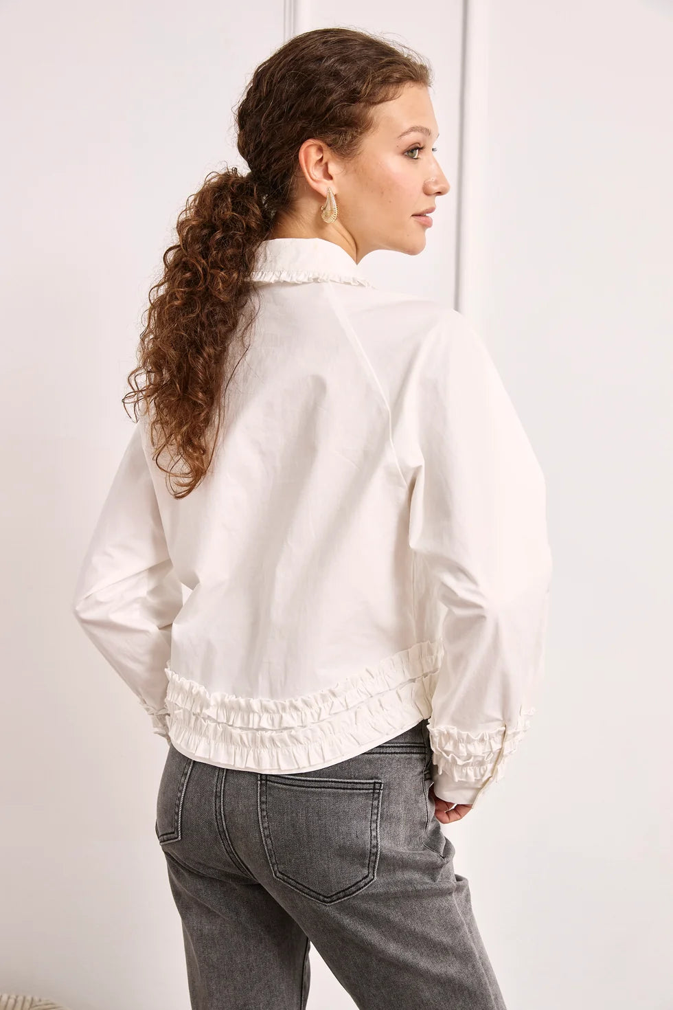 Dasto Ruffled Shirt Blouse
