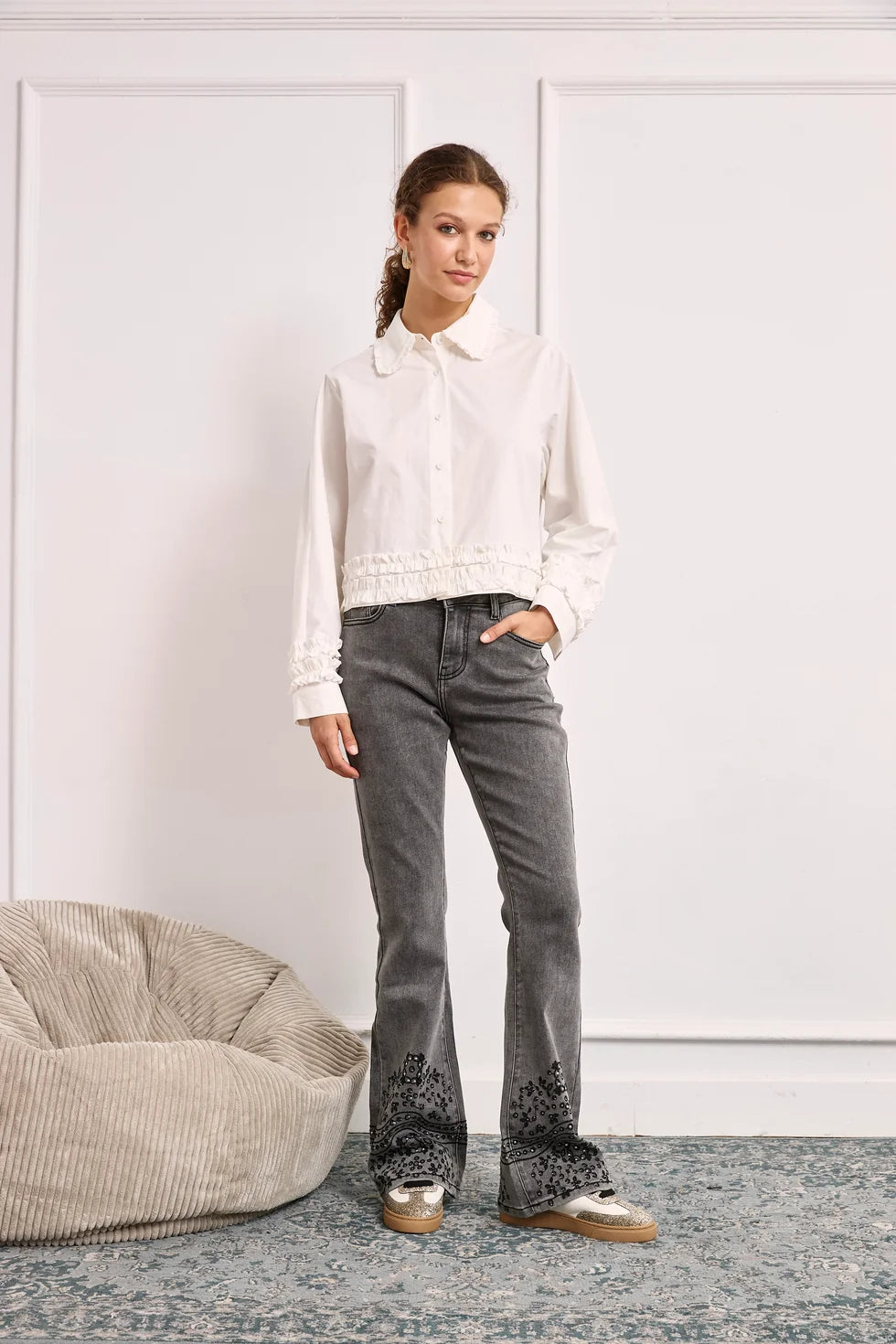 Dasto Ruffled Shirt Blouse