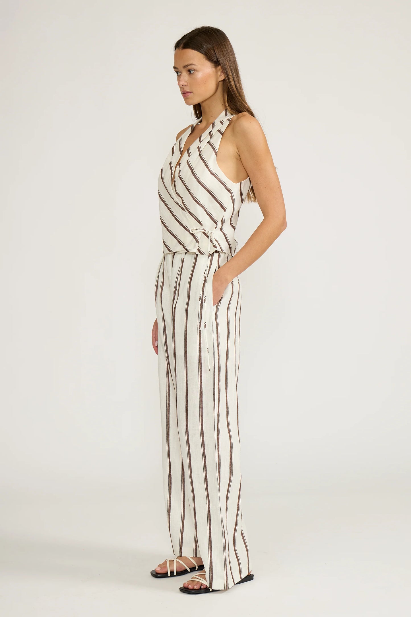 Lola Striped Wrap Top