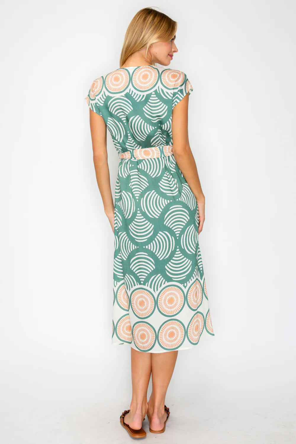 Olive Shell Button Down Dress