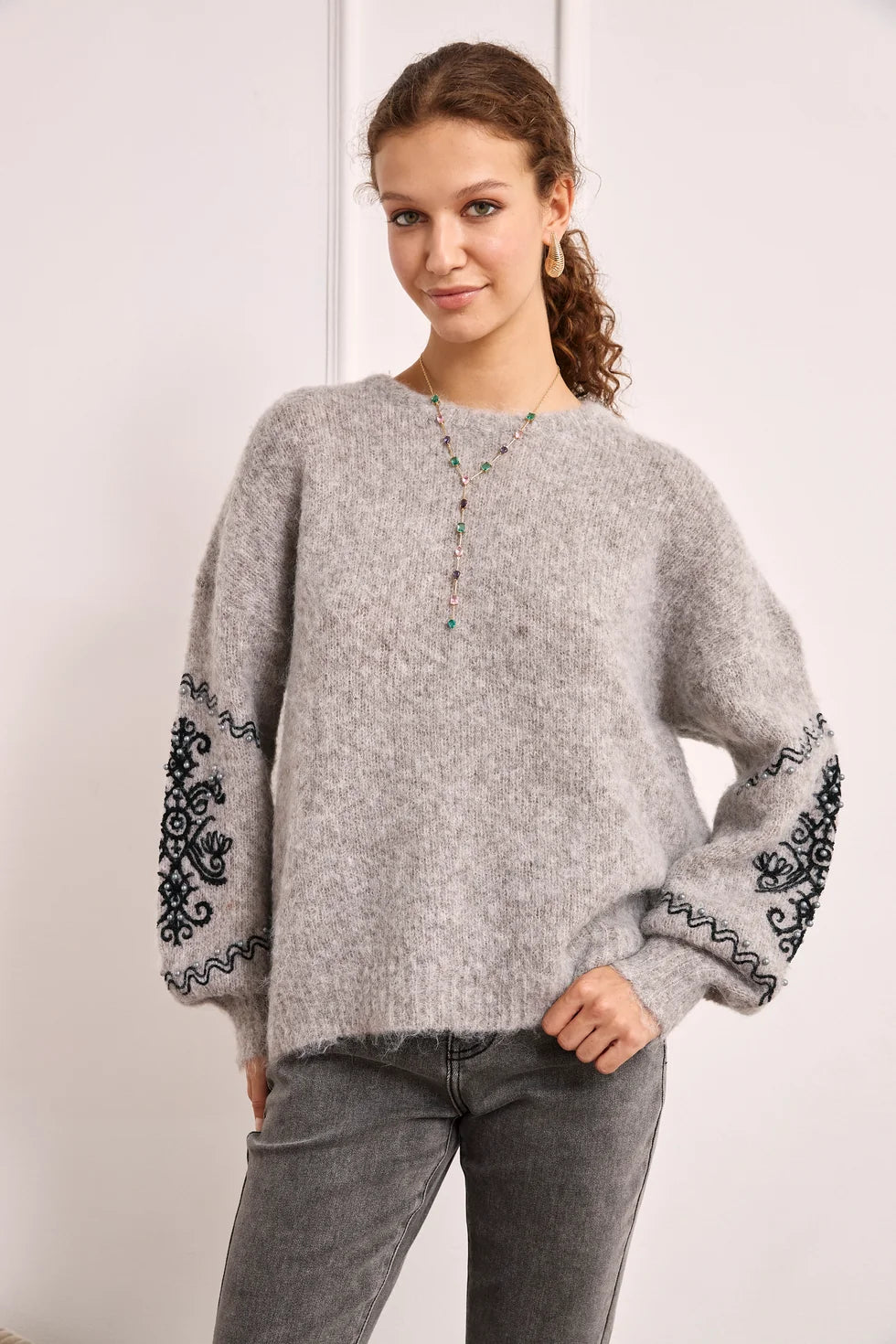 Milora Beaded Sweater