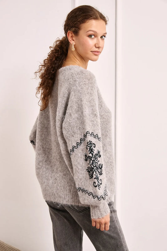 Milora Beaded Sweater