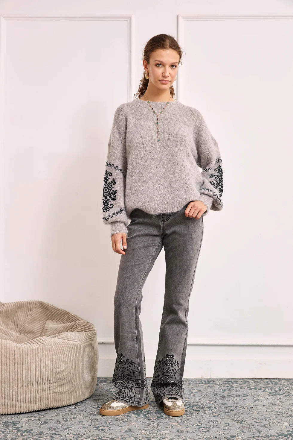 Milora Beaded Sweater