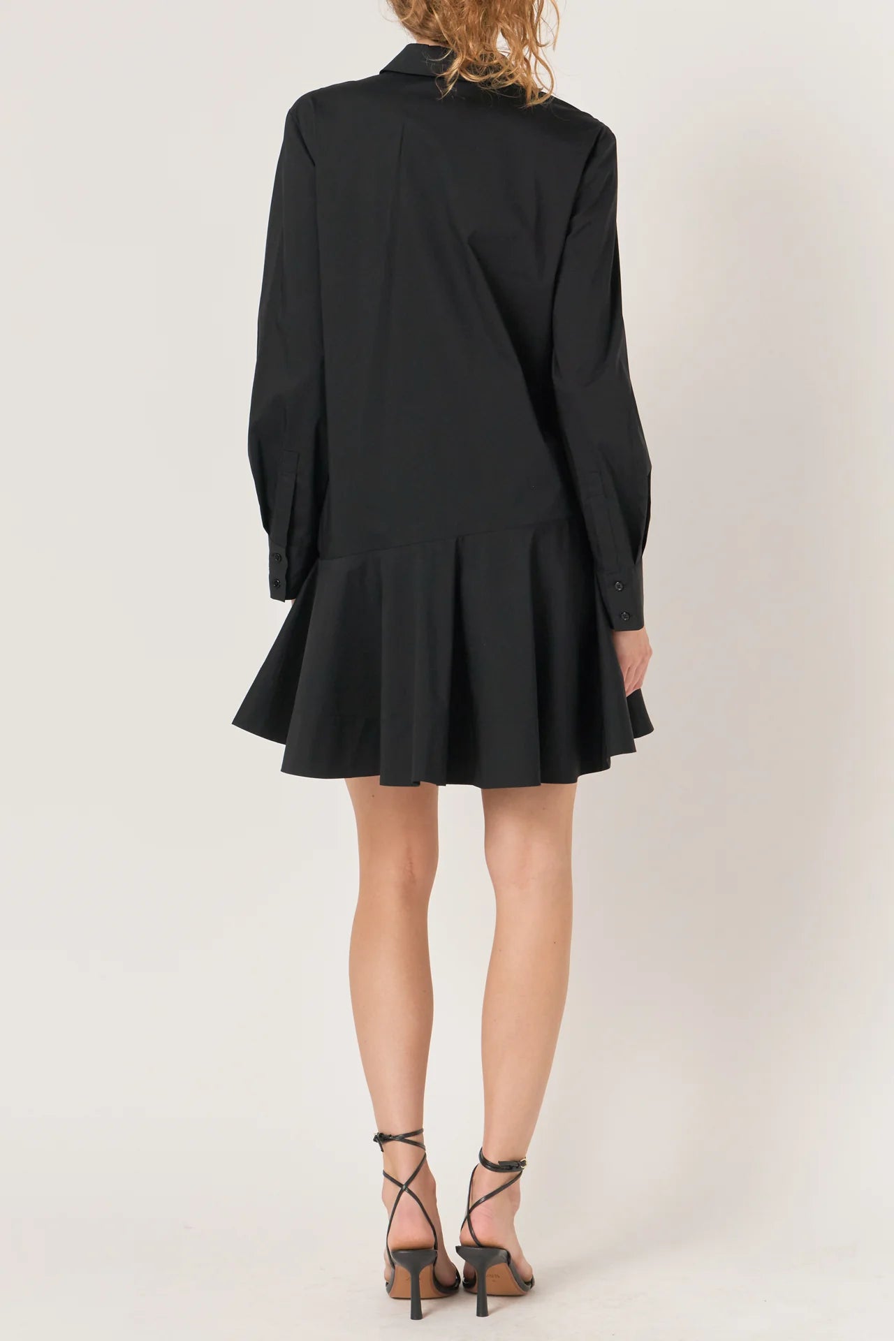 Collar Flare Skirt Dress
