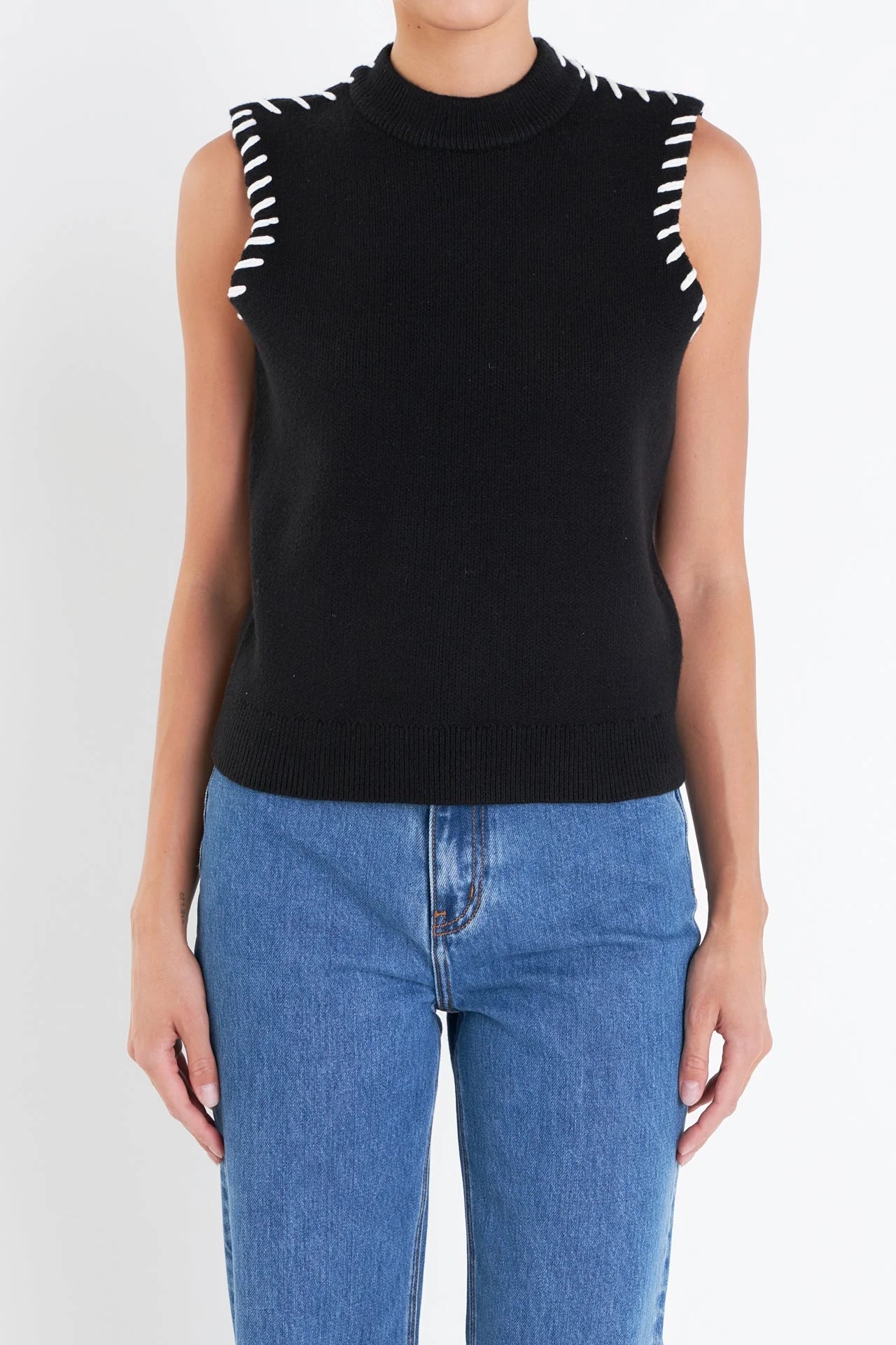 Stitch Detail Knit Vest