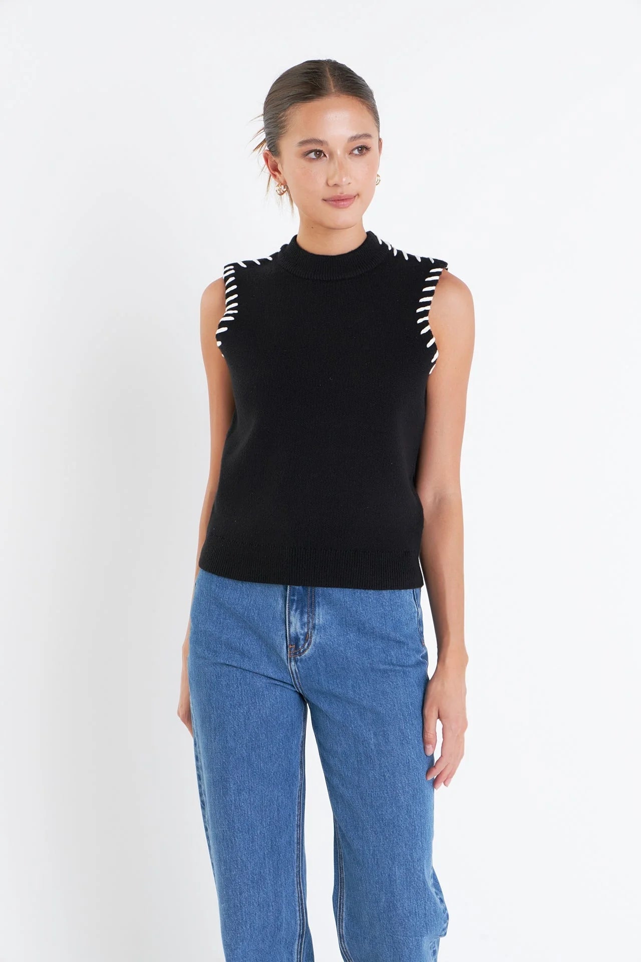 Stitch Detail Knit Vest