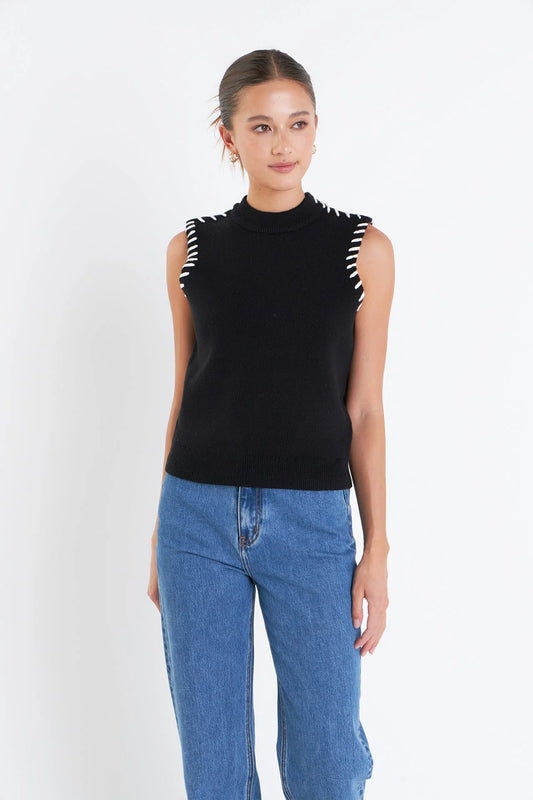 Stitch Detail Knit Vest