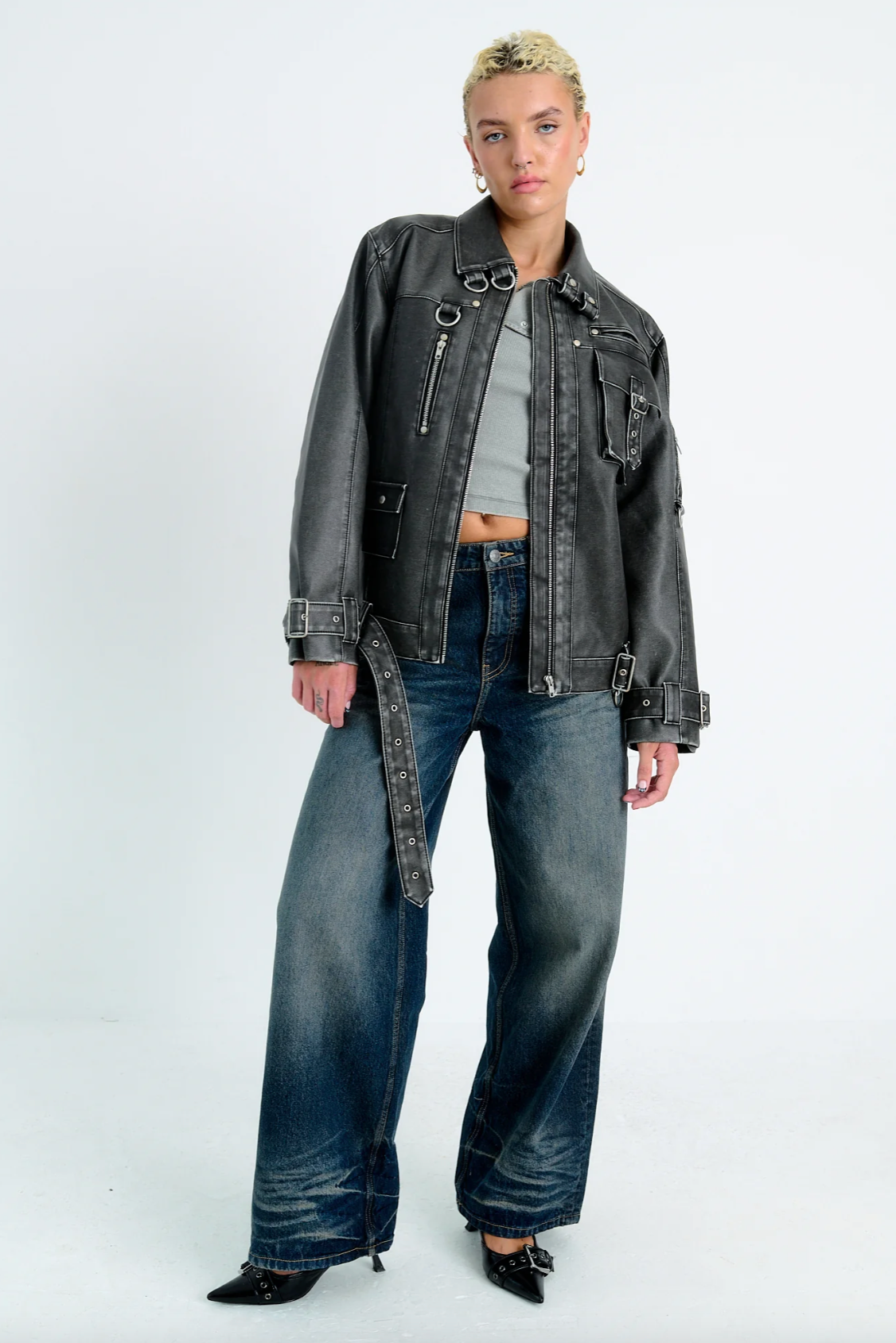 Ace Faux Leather Jacket