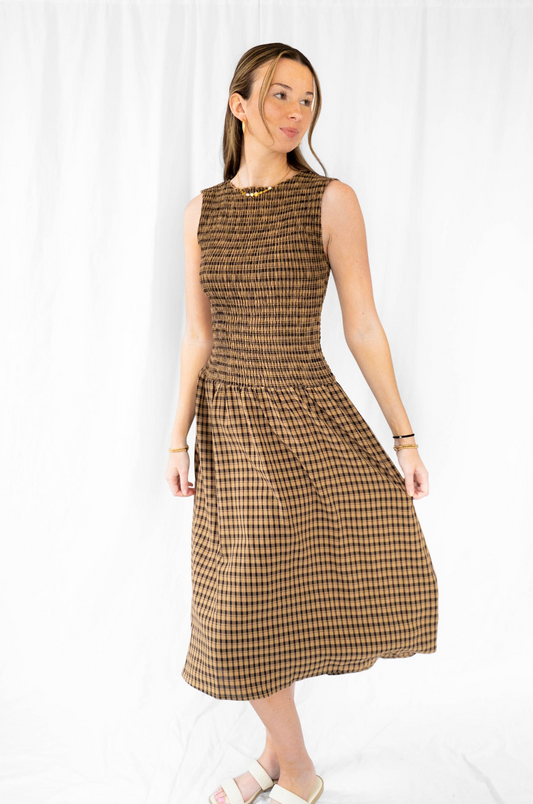 Shirred Midaxi