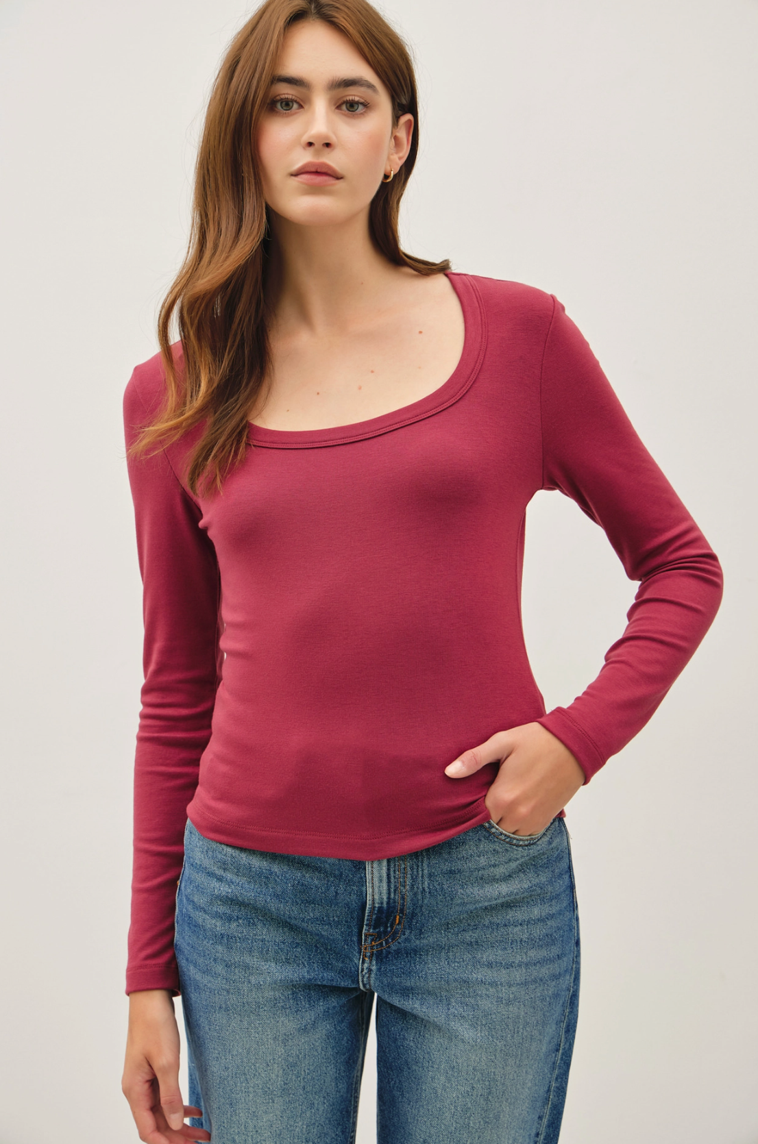 Baby Scoop Neck Long Sleeve Top