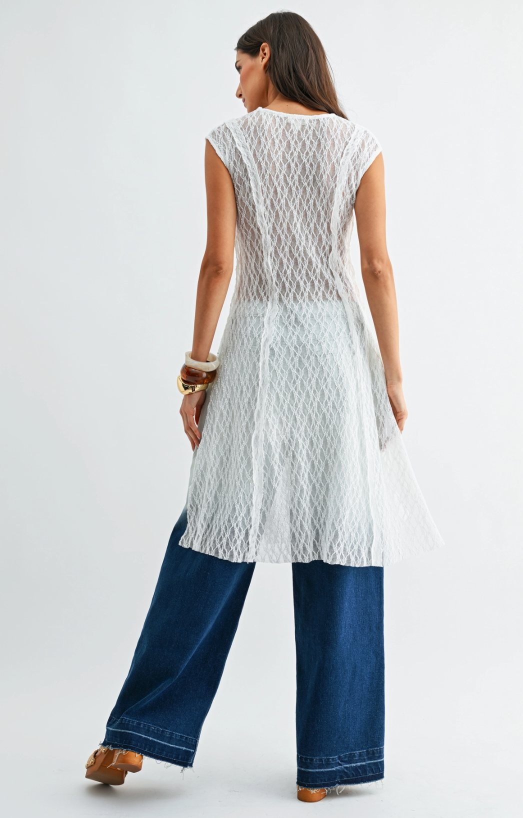 Sheer Lace Overlay Dress