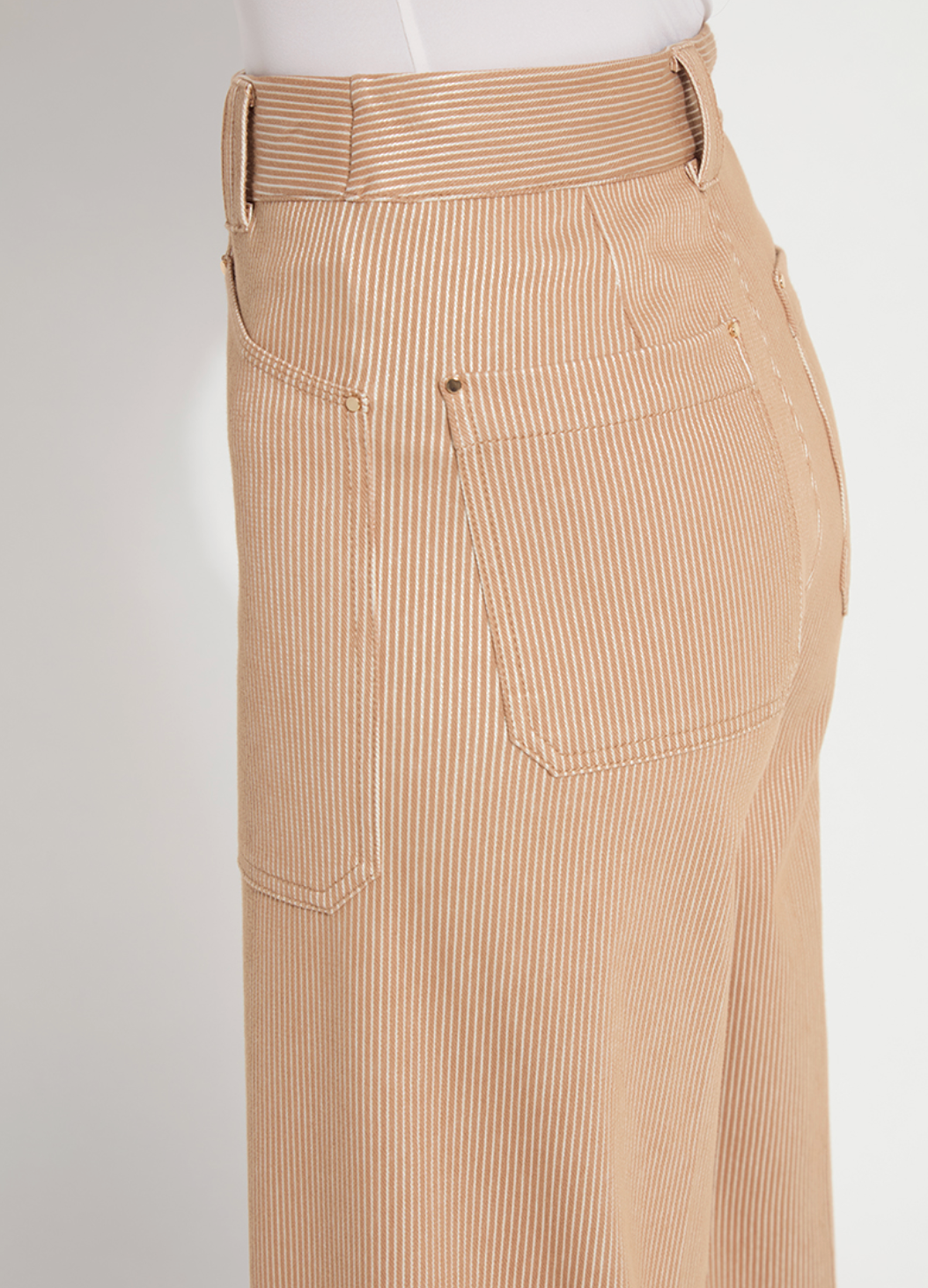 Analia Striped Wide Leg Jeans