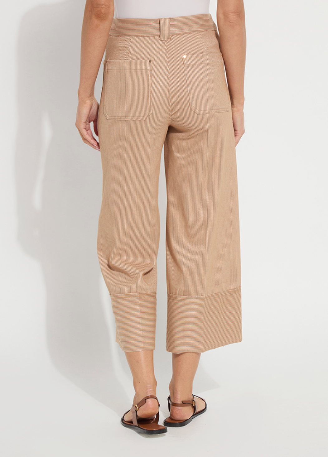 Analia Striped Wide Leg Jeans