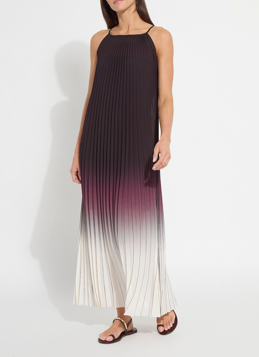 Lorena Pleated Chiffon Midi Dress