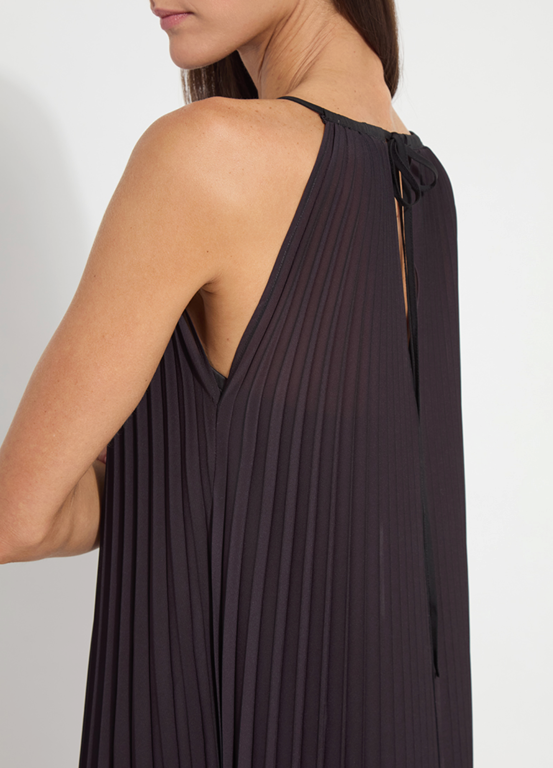 Lorena Pleated Chiffon Midi Dress