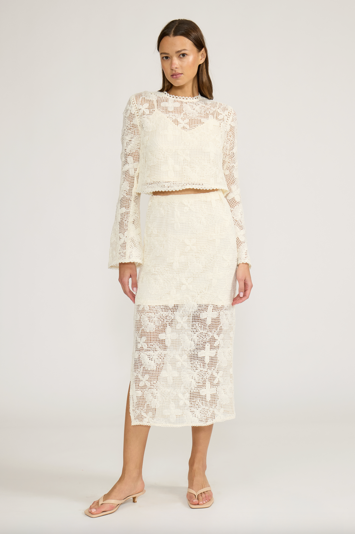 Amanda Midi Crochet Skirt
