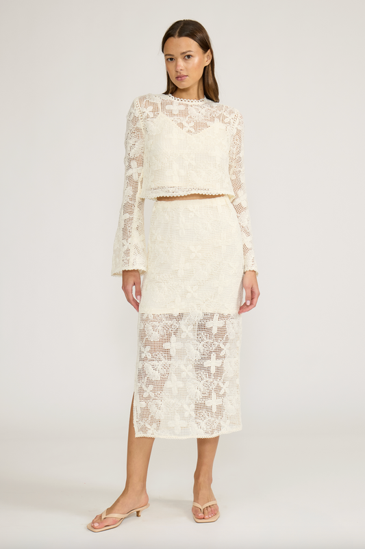 Amanda Midi Crochet Skirt