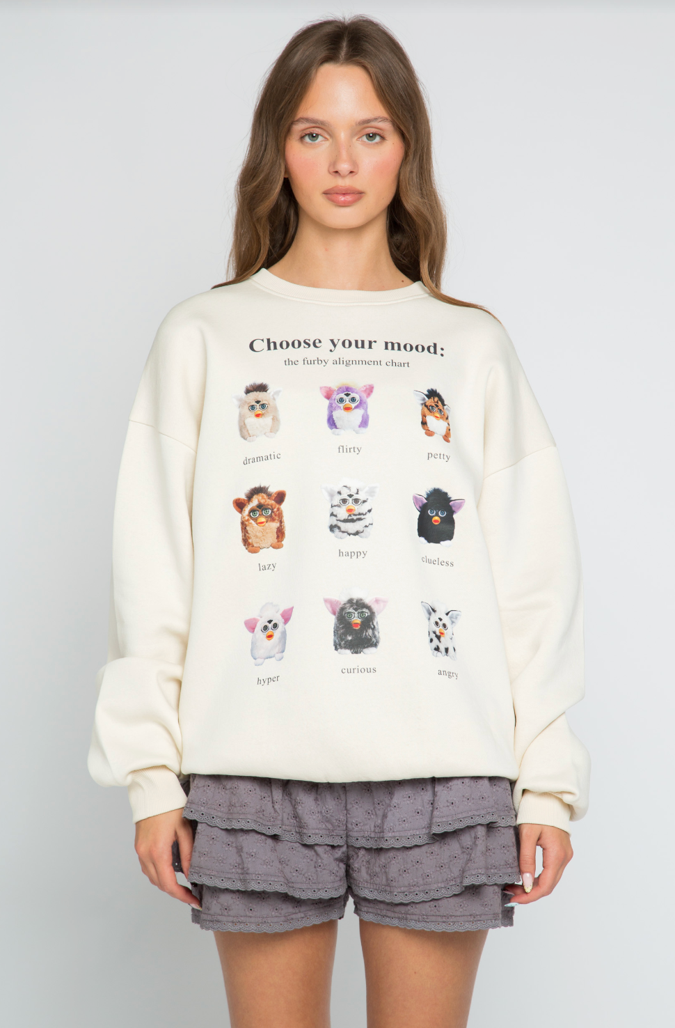 Furby Mood Oversized Crewneck