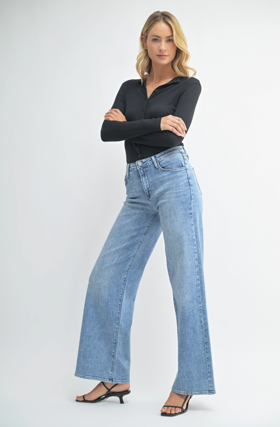 Lola High Rise Stretchy Wide Leg