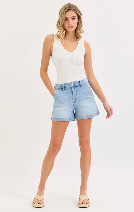 High Rise Trouser Shorts