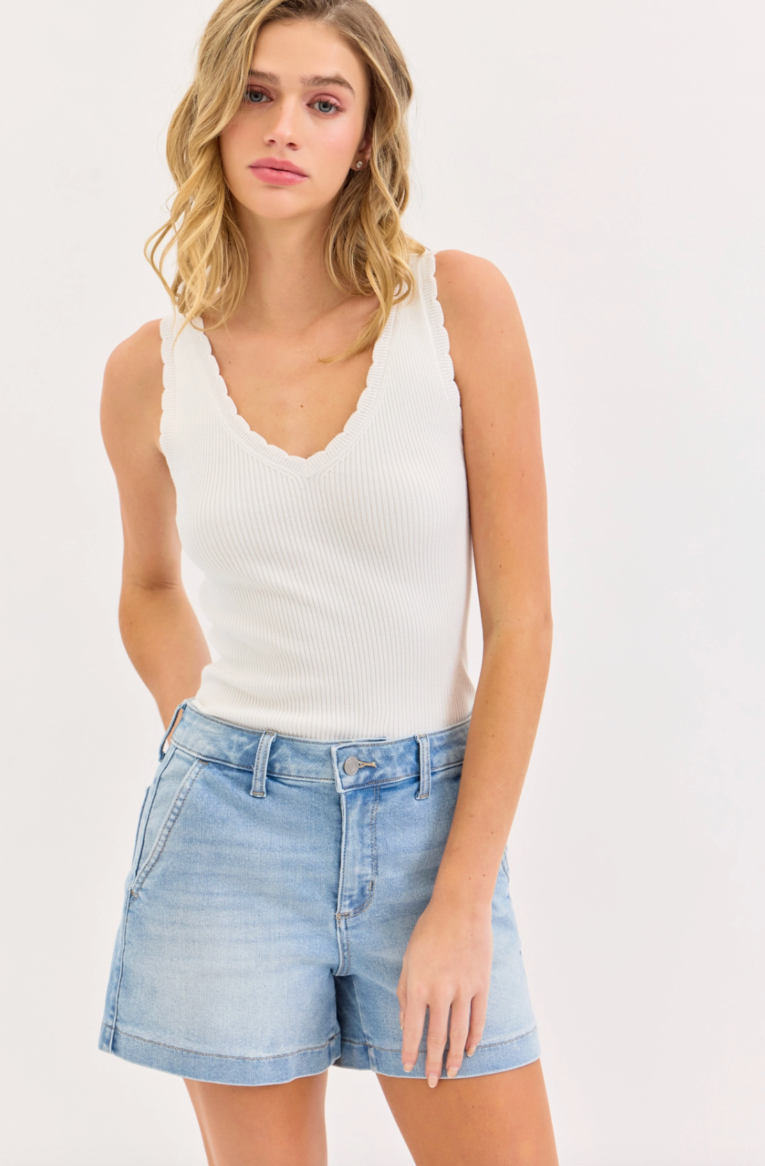High Rise Trouser Shorts