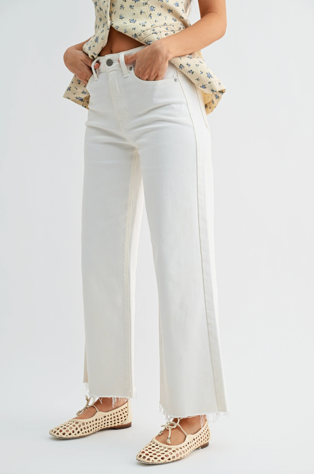 Slim Scissor Cut Wide Leg Jean