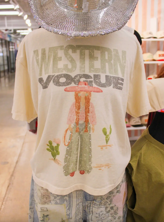 Cowgirl Kaki Tee