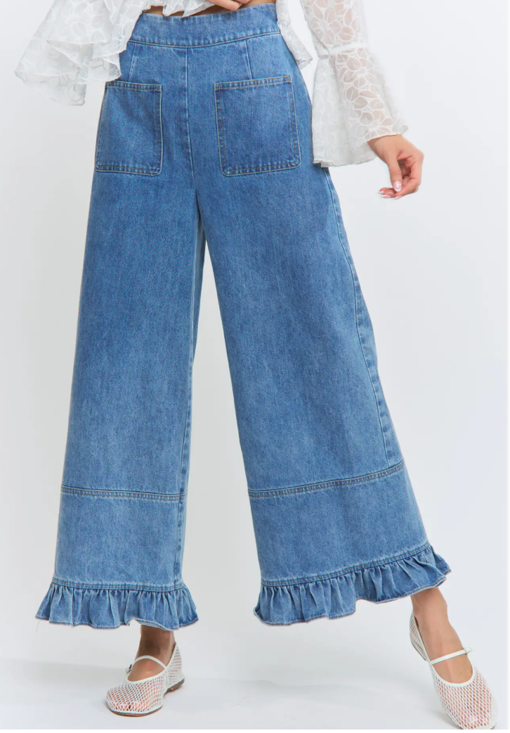 Ruffle Hem Demin