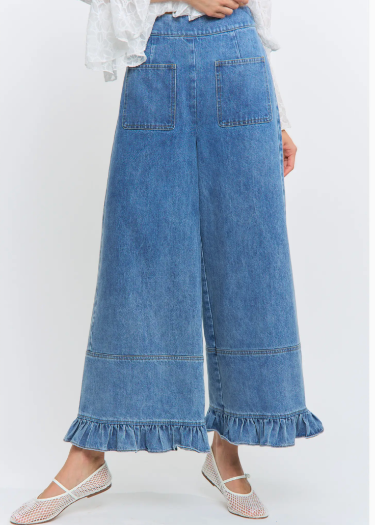 Ruffle Hem Demin