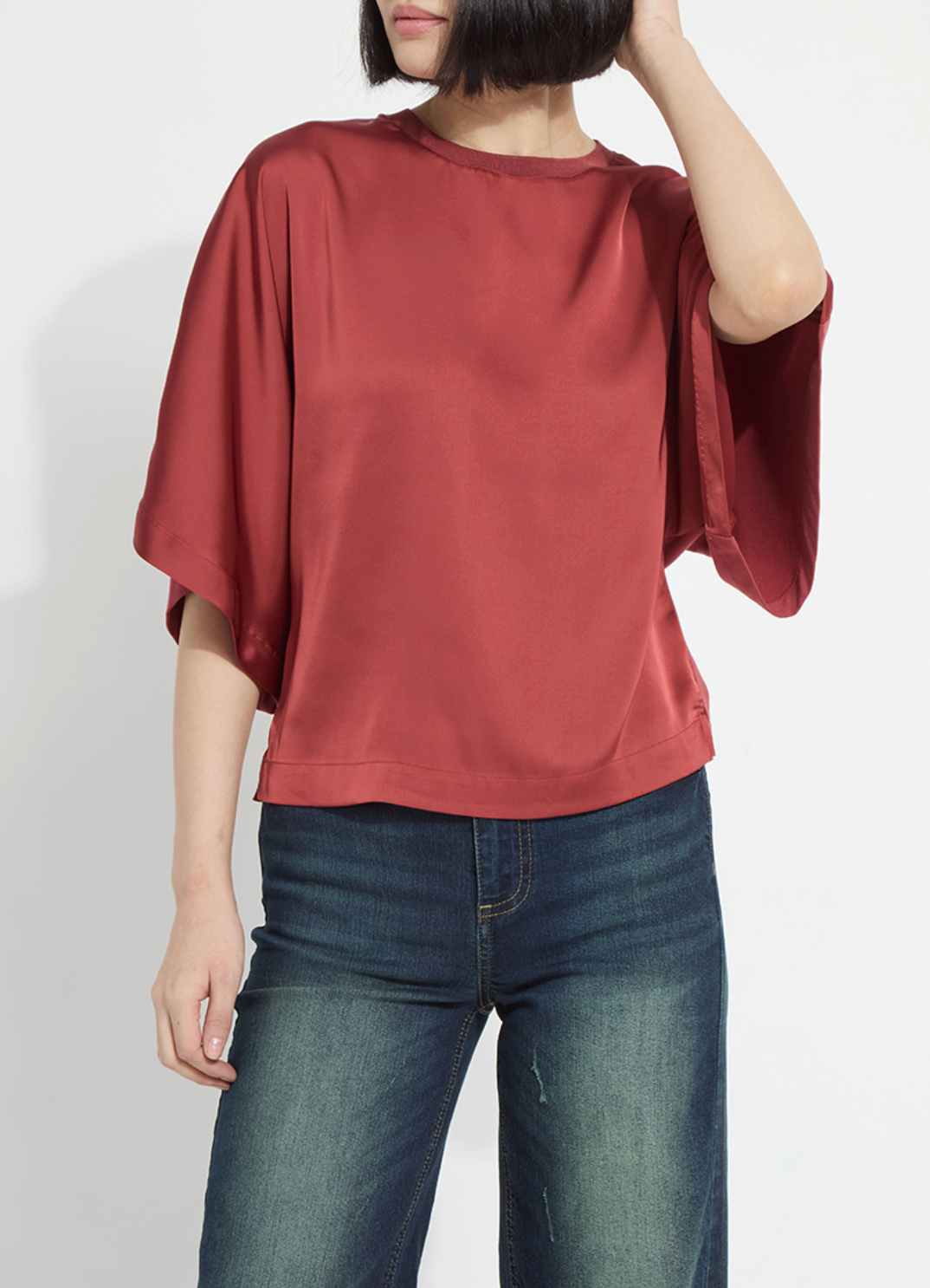Ginger Mix-Media Dolman Tee