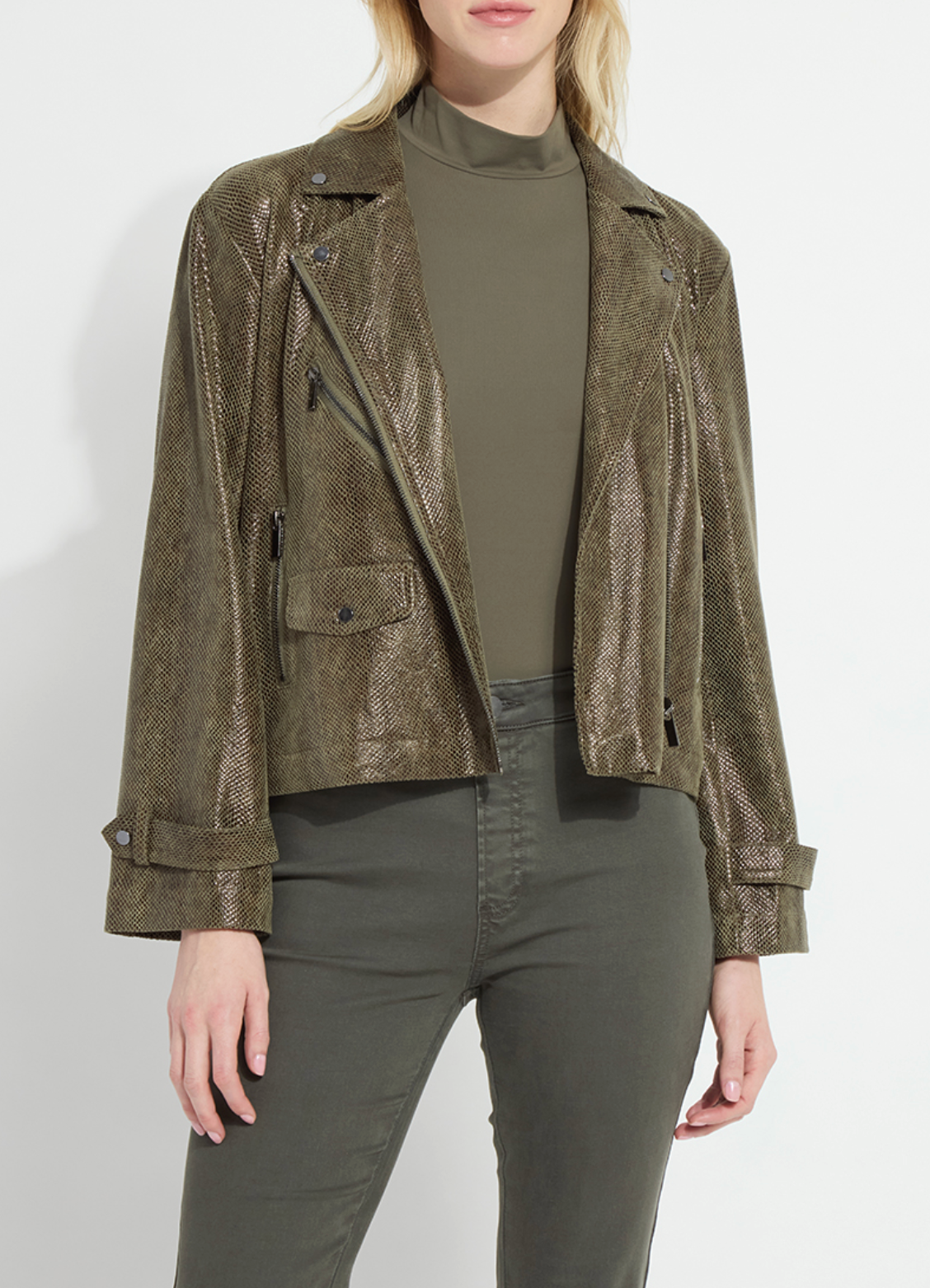 Emory Vegan Suede Moto Jacket