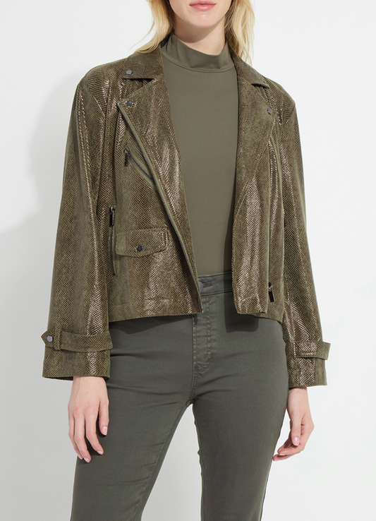 Emory Vegan Suede Moto Jacket