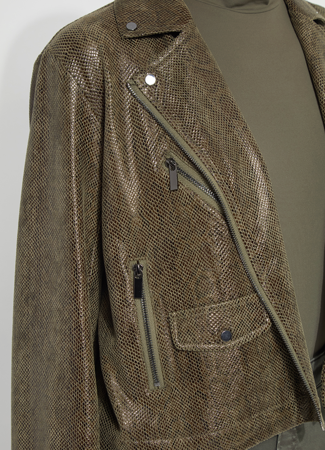Emory Vegan Suede Moto Jacket