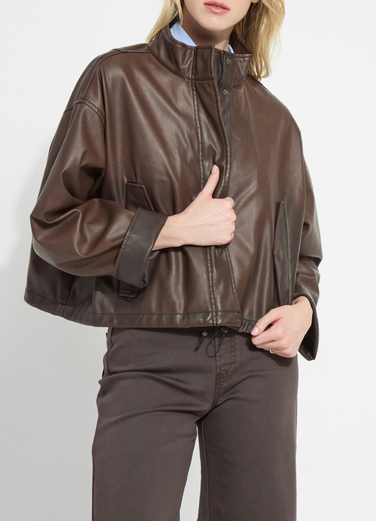 Mina Oversized Vegan Leather Coat