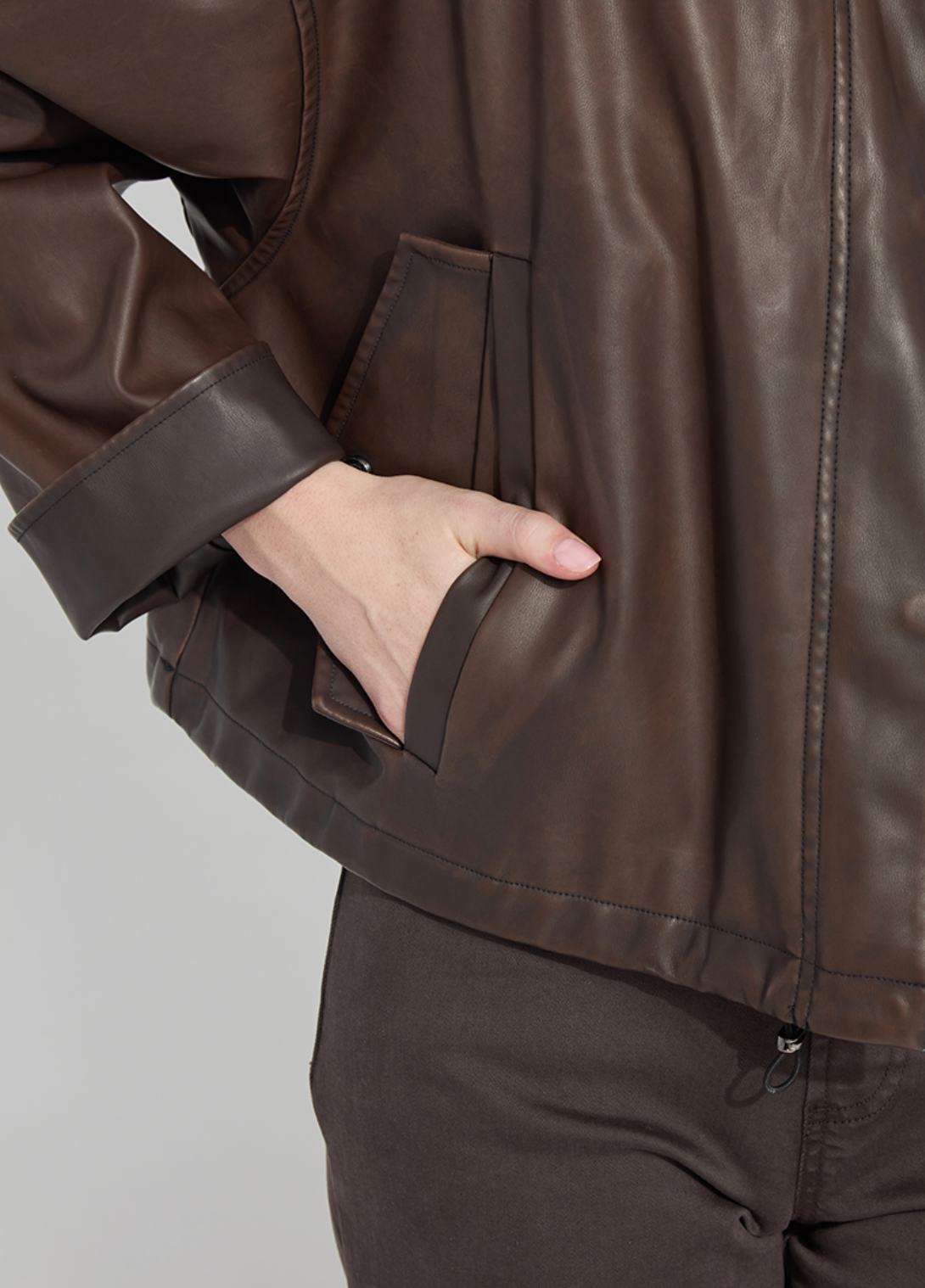 Mina Oversized Vegan Leather Coat