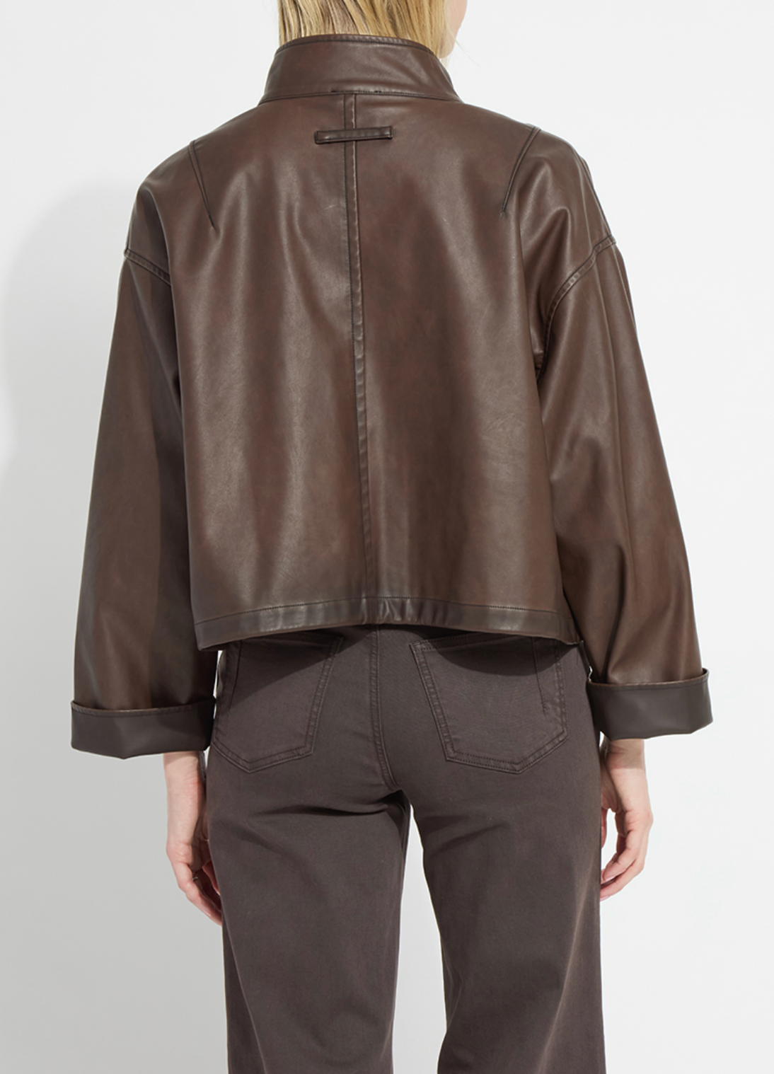 Mina Oversized Vegan Leather Coat