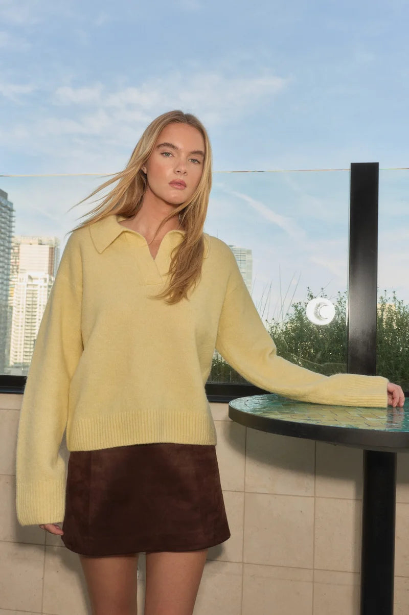 Jill LS Polo Sweater