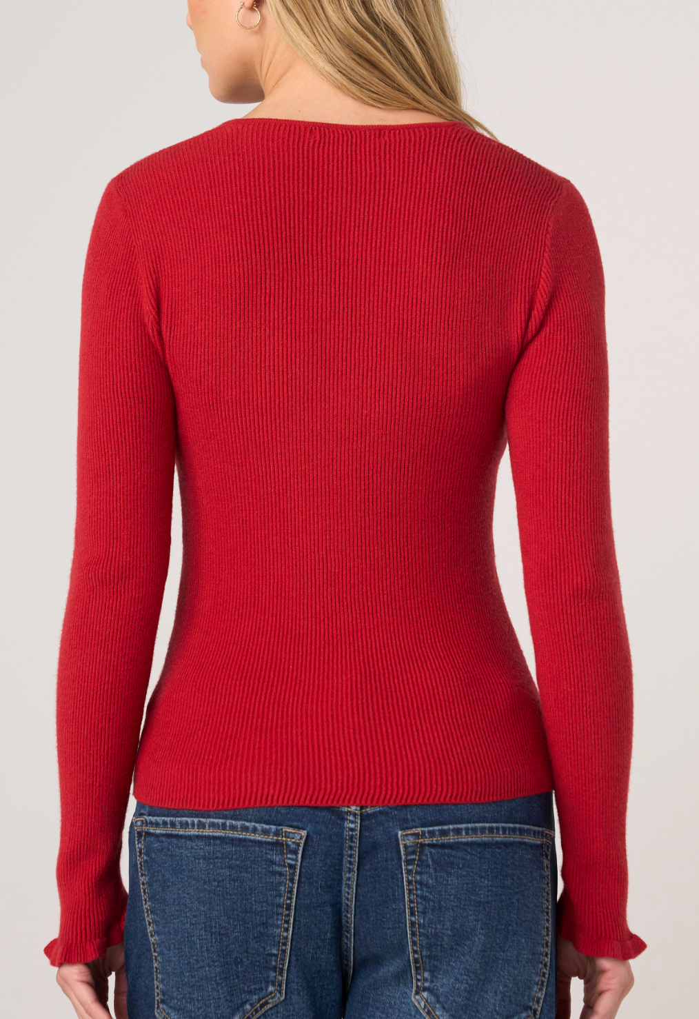 Long Sleeve Sweetheart Neck Sweater
