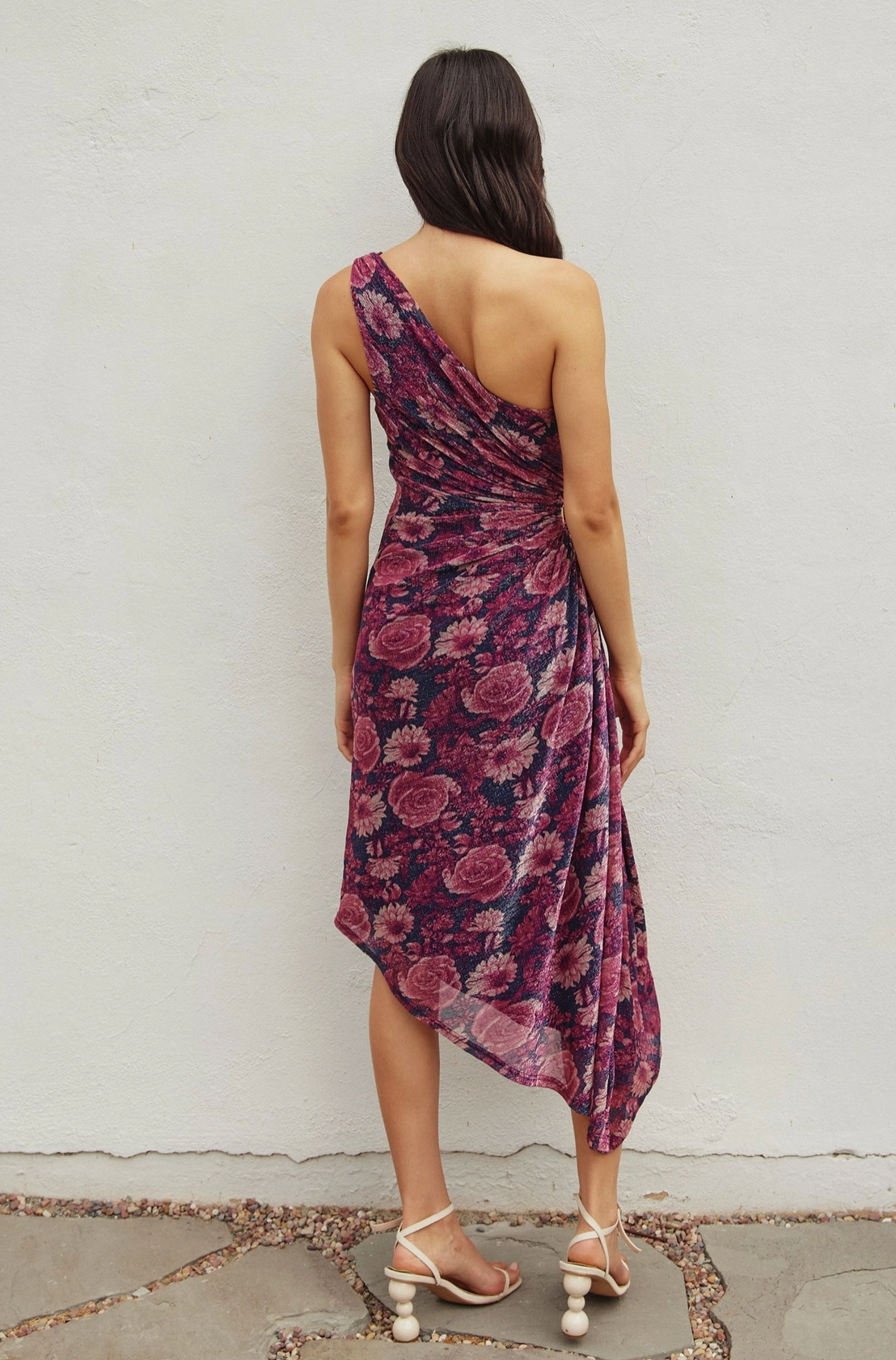 Violet Asymmetrical Midi Dress