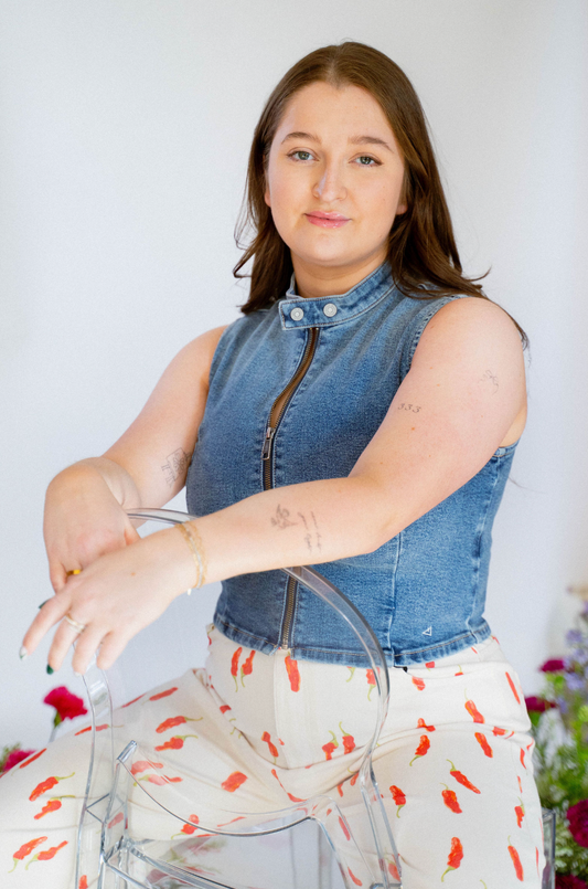 Rebel Denim Biker Vest