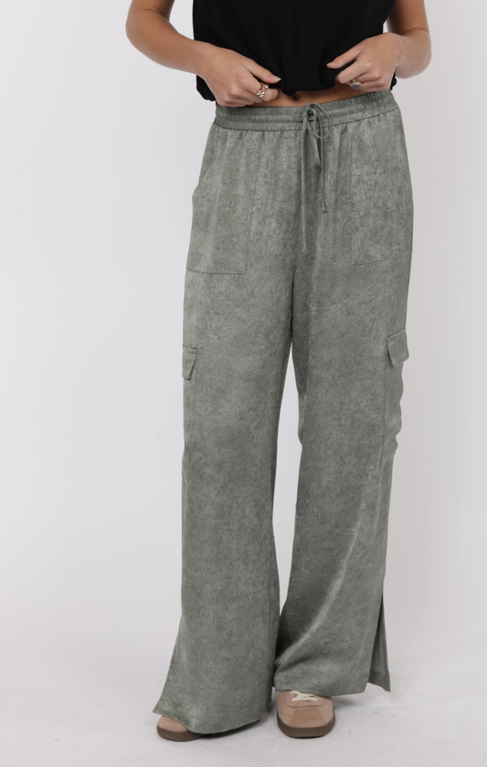 Forever Yours Satin Cargo Pants
